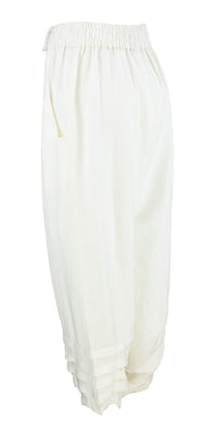 Bukse Folder Lin, Offwhite