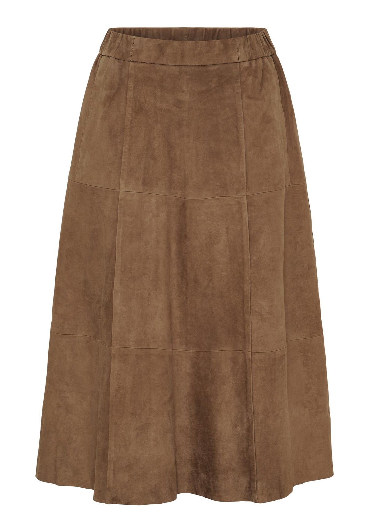Flora Suede Skirt Nude Brown