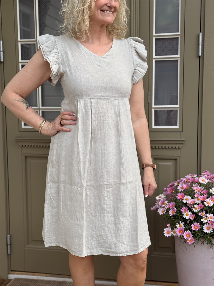 Malou Lin Dress Sand