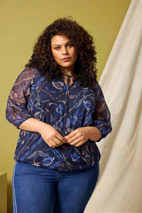 Bluse Keara Navy