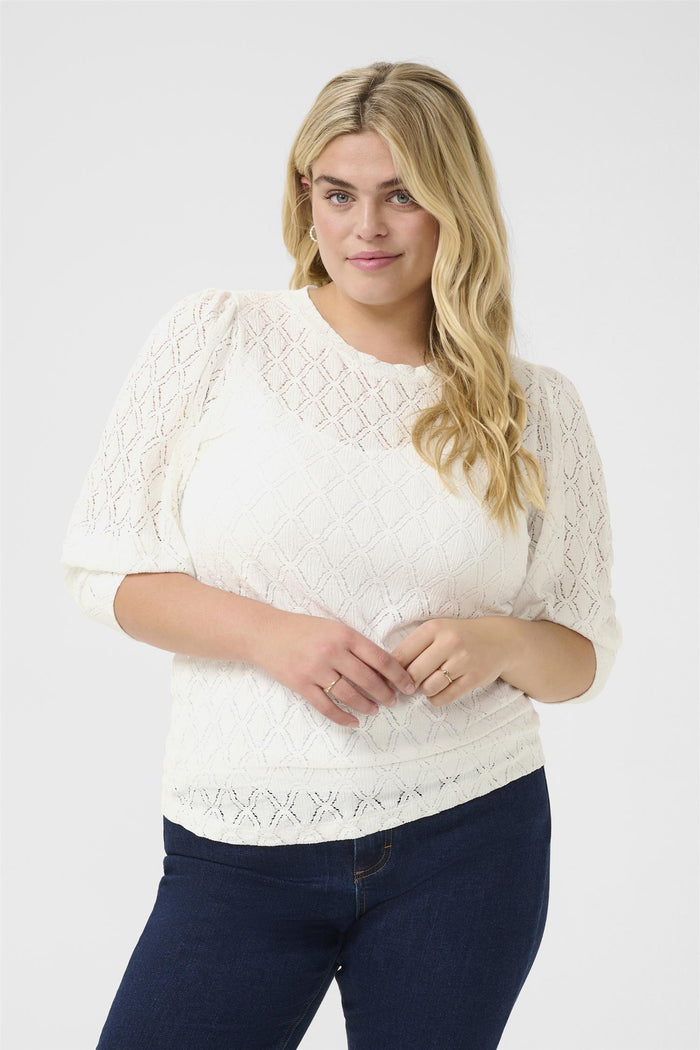 KCtia Lace Blouse Chalk