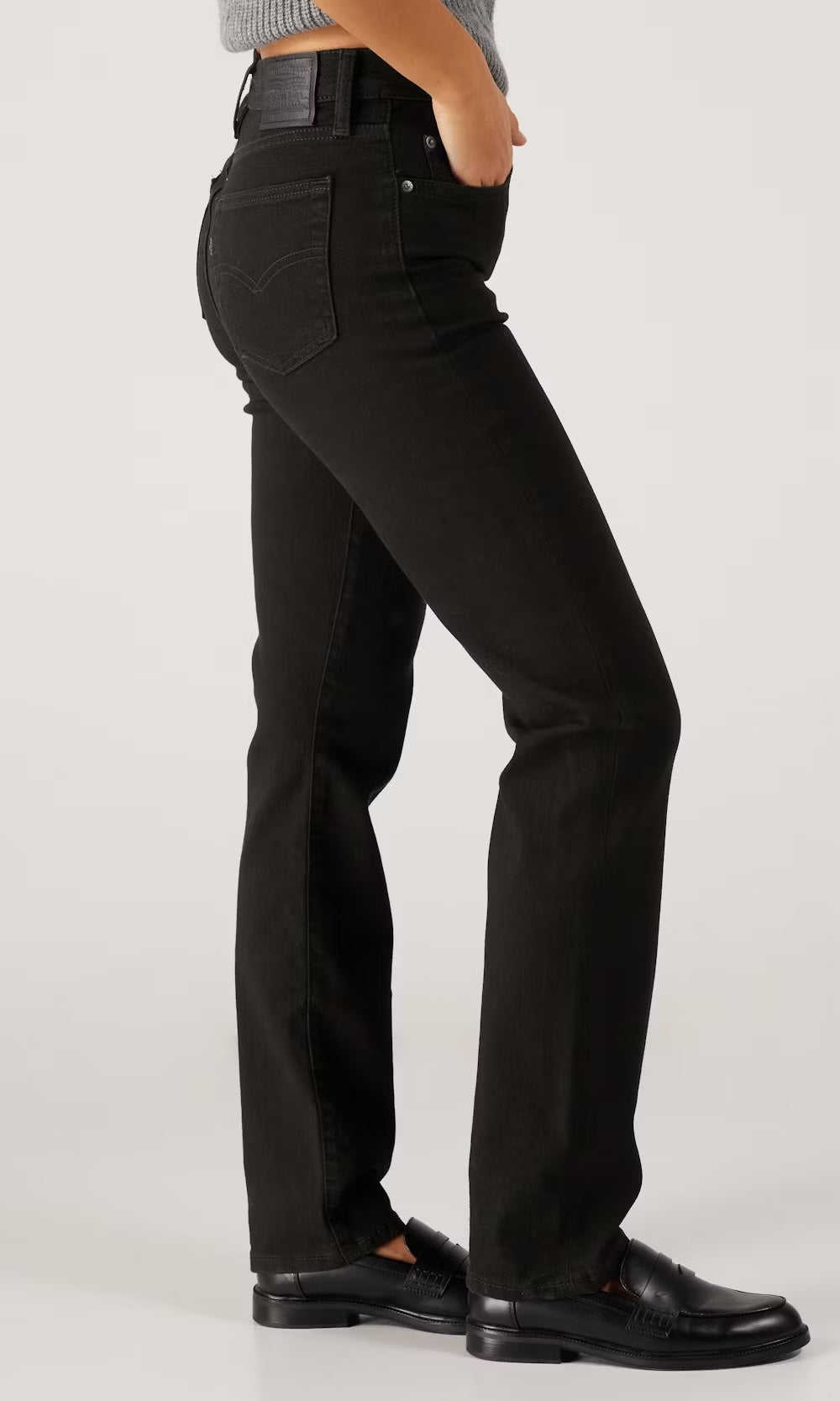 Levis 724 High Rise Straight Midnight Gaze (Sort)