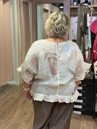 Printed Linen Gauze Blouse