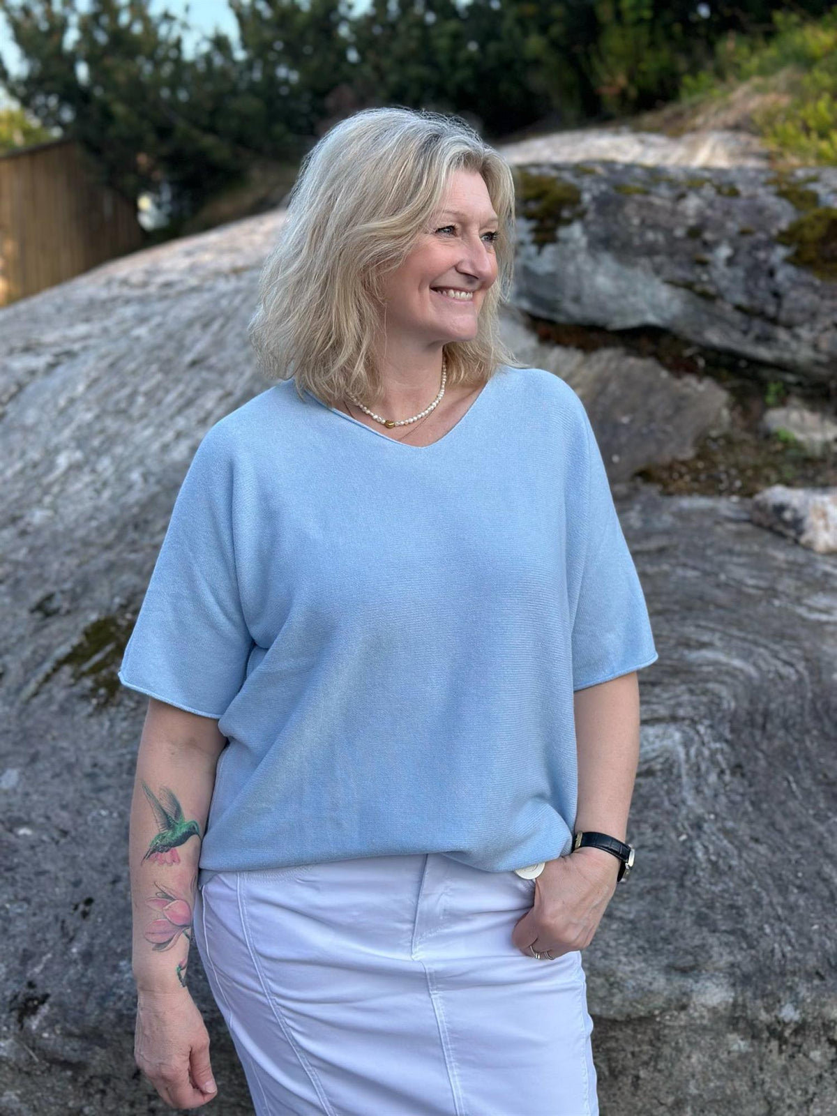 Genser Mona Lys blå