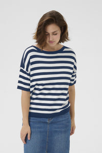 KAregina Striped Pullover Midnight/chalk Str