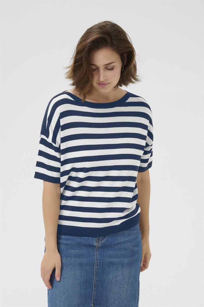 KAregina Striped Pullover Midnight/chalk Str