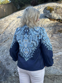 Bluse Paisley Navy
