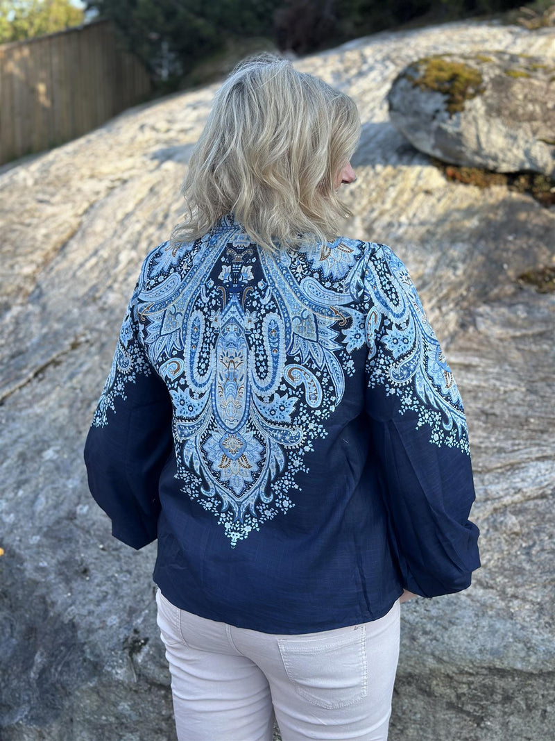 Bluse Paisley Navy