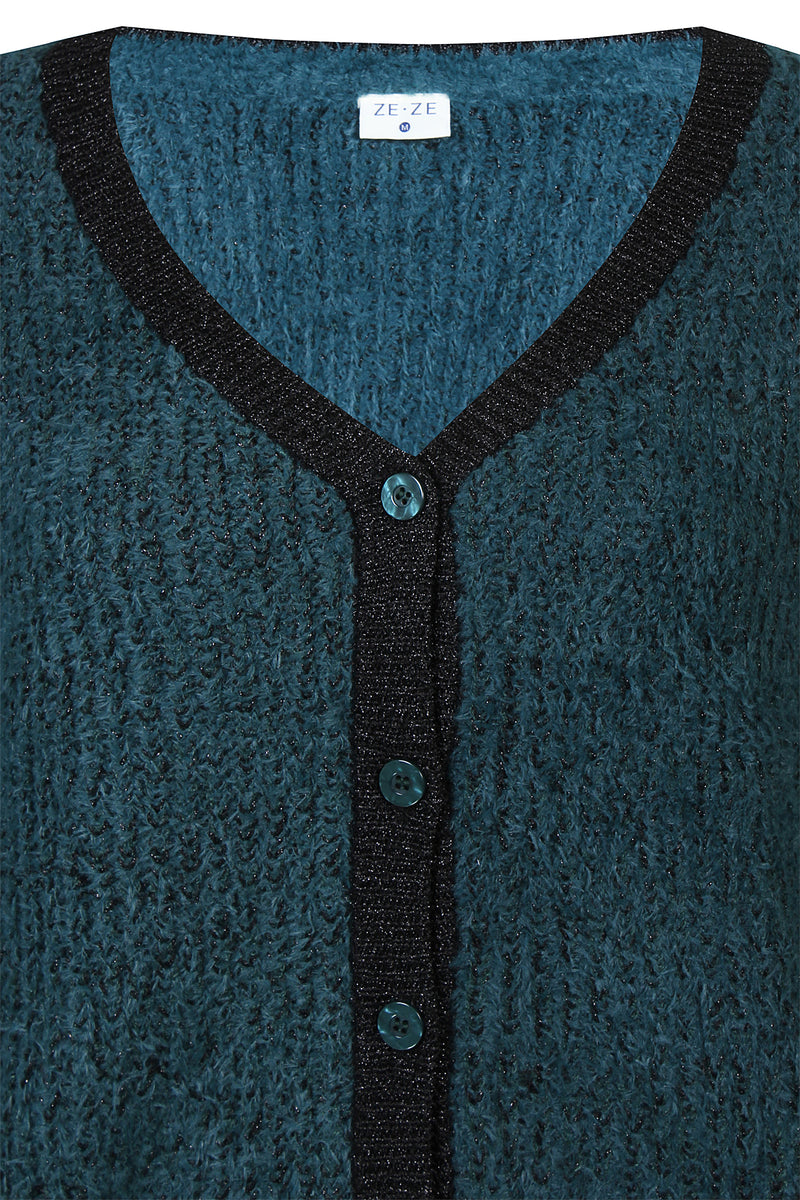 Cardigan Brit Teal Grønn