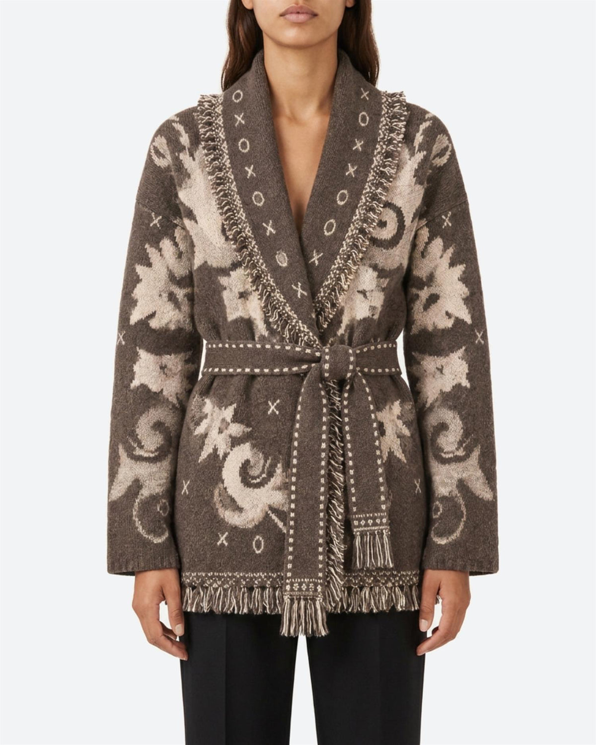 Frill Kiel Cardigan - Chokolate