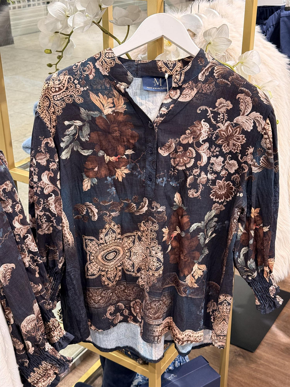 Bluse Bella Garden - Navy