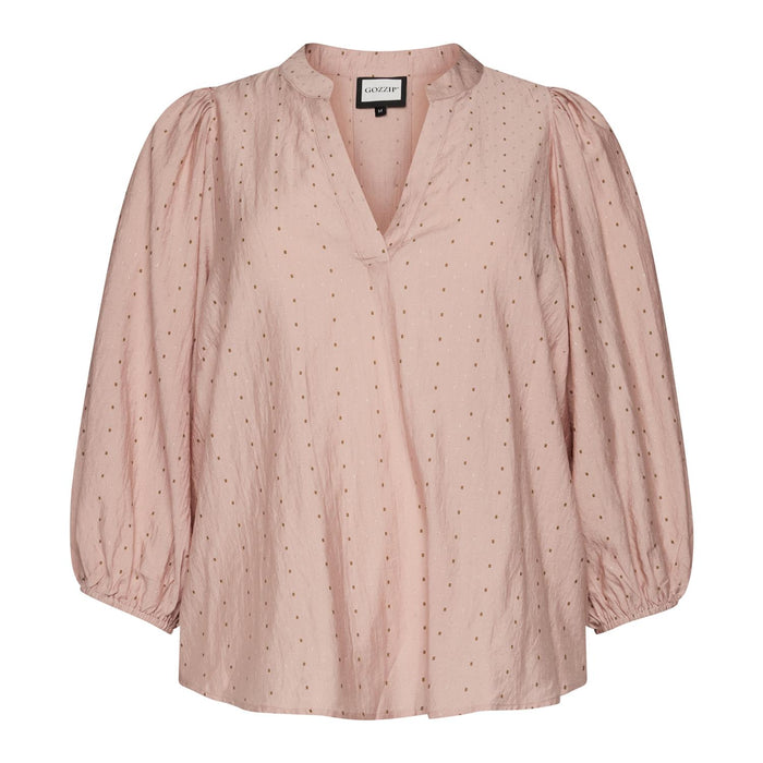 GAmaris Blouse Brown/Silver Dots