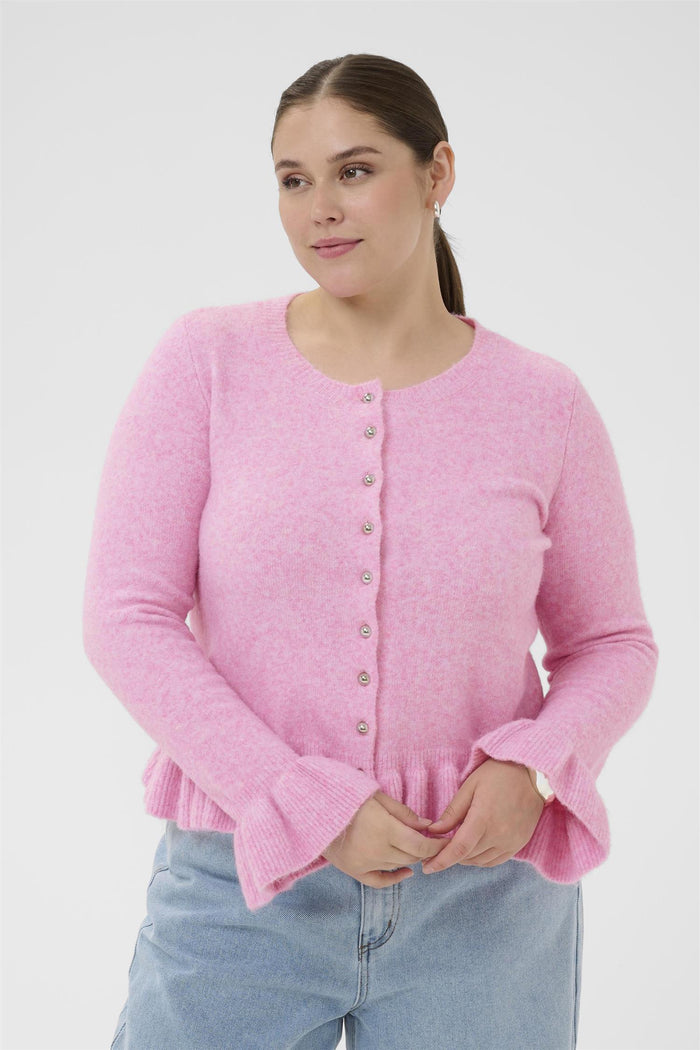 KCemmi Frill Cardigan Pink Frosting