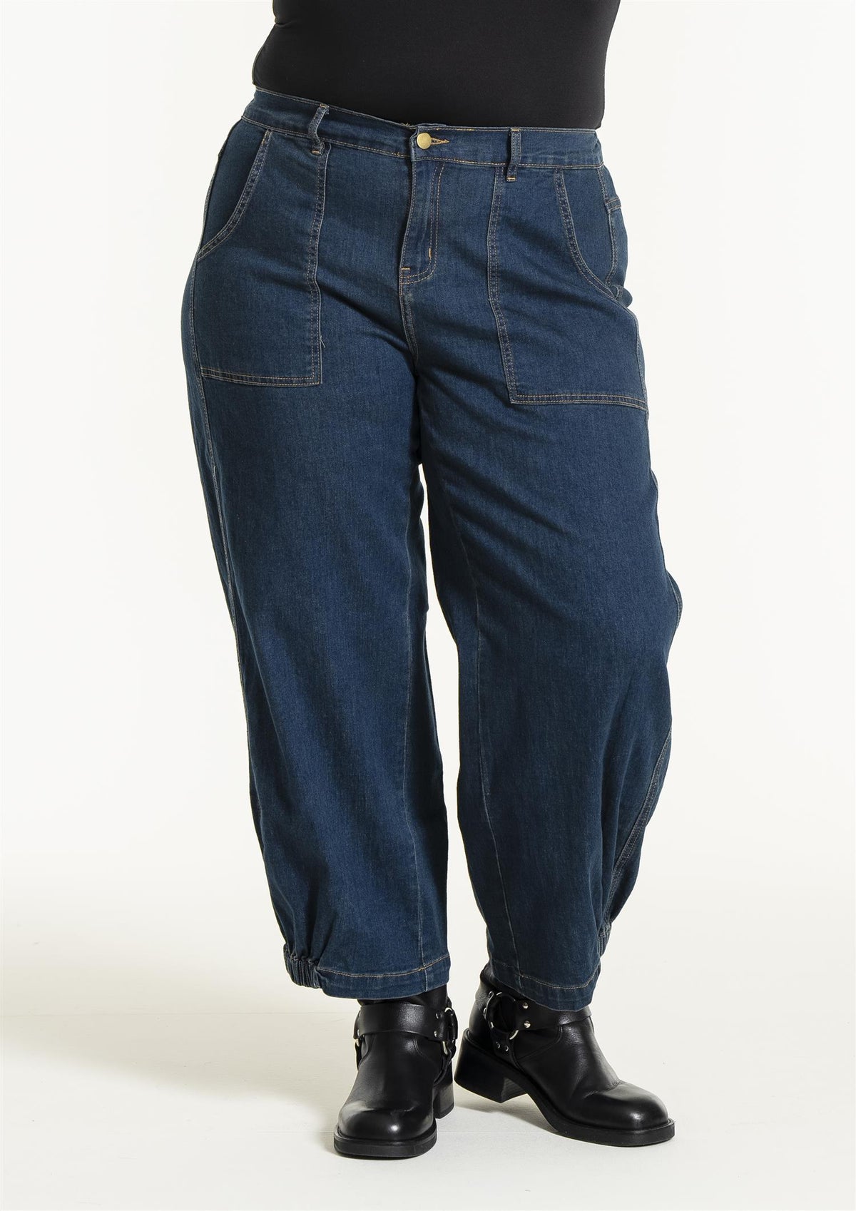 Clara Baggy Pant - Dark Denim