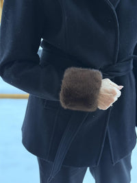 Fuskpels Mansjetter Brun