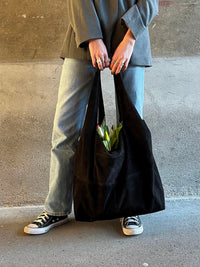Suede Dalliea Shopper Bag Black