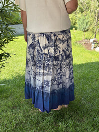 Princess Skirt Print Navy