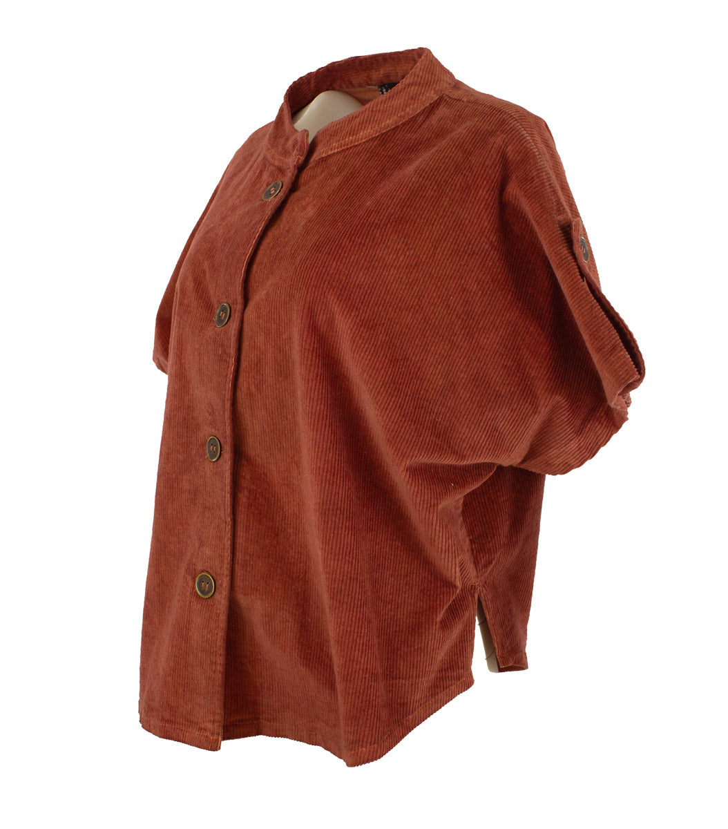 Vest kordfløyel Burnt Orange