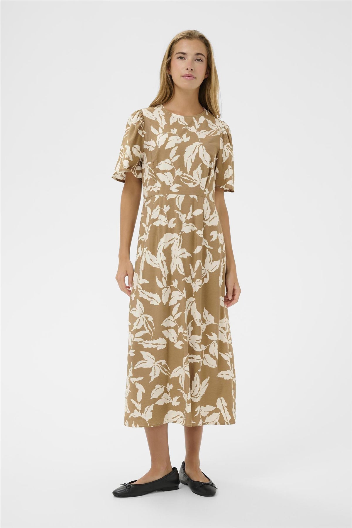 KAmarlo Dress Oak Chalk Leafs