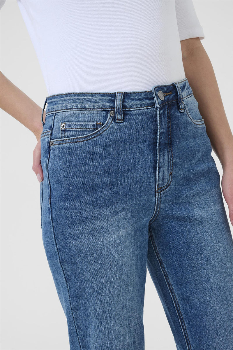 KAforest HW Slim Fit Jeans Medium Blue