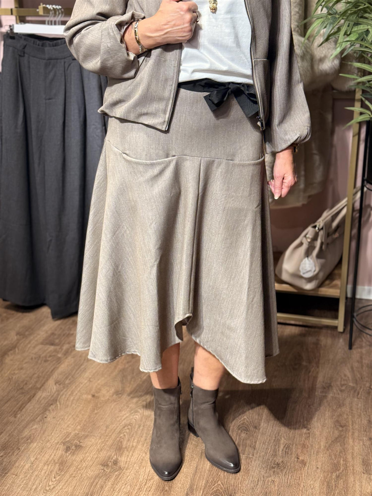 Skjørt Stretch - Taupe