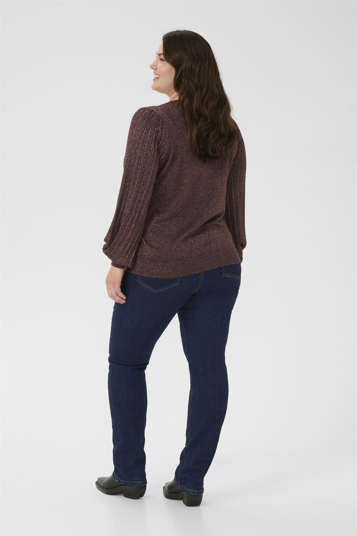 KCregitta Pleat Knit Pullover Black Coffee