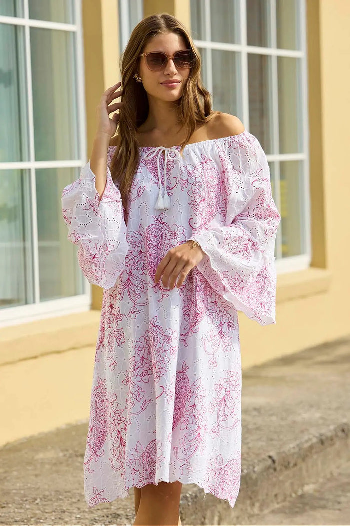 Tunika Fhira White/Pink