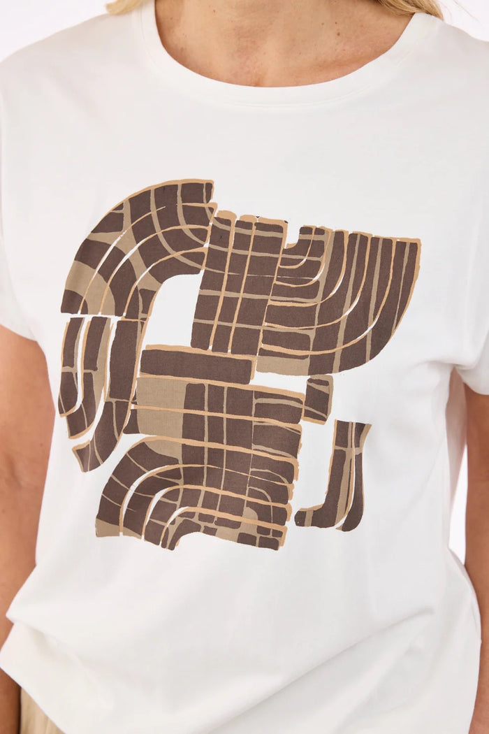 T-skjorte Strikk Coffee Brown