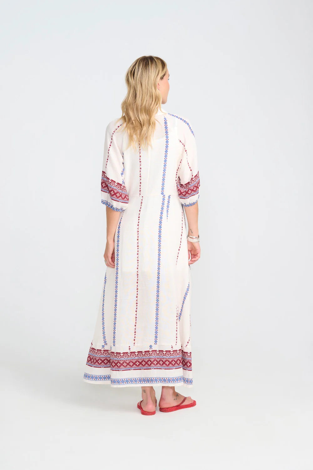 Hyacinth Dress Red/Blue Combi