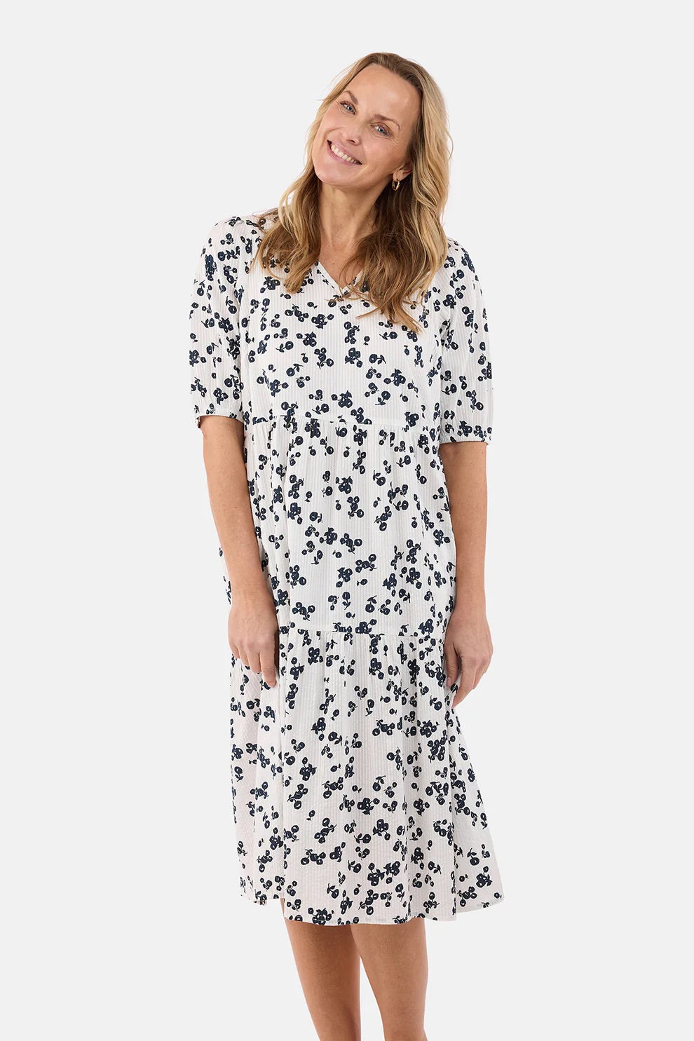 Kjole Gardening White/Navy