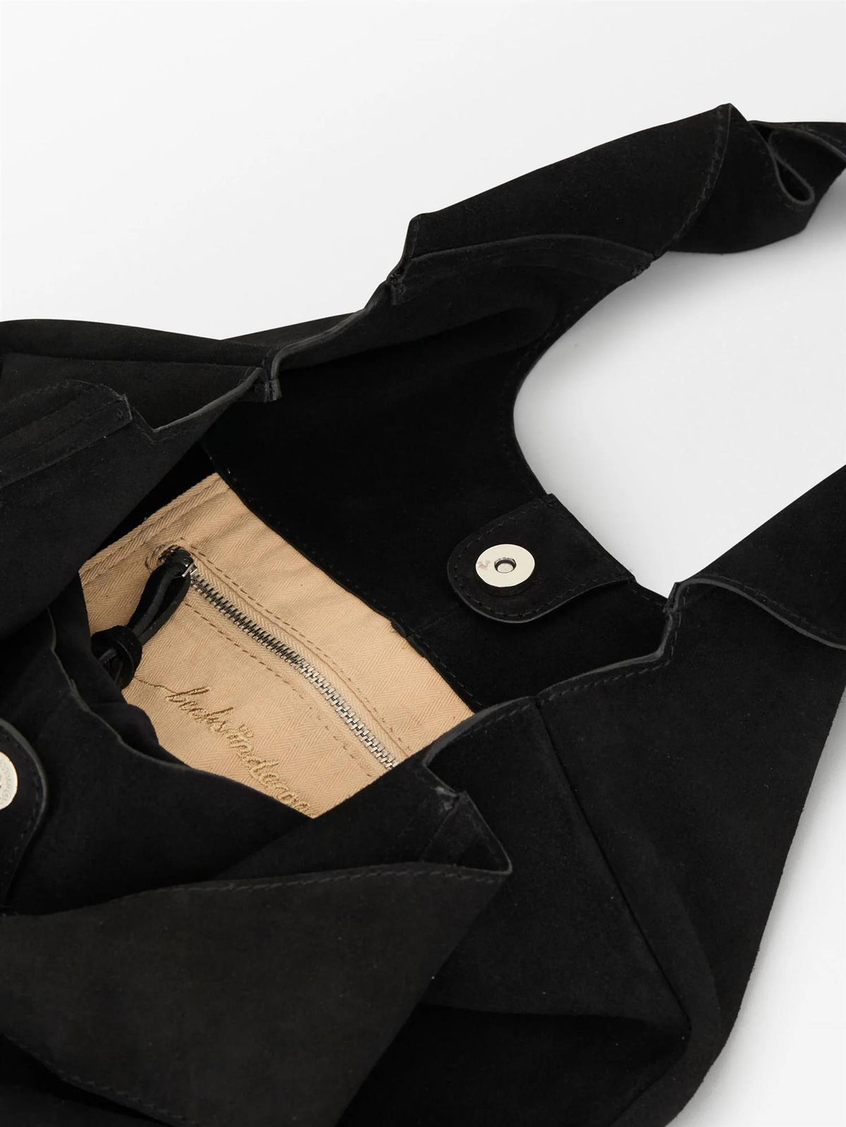 Suede Demi Bag Black