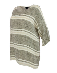 Topp Stripet Sort Print