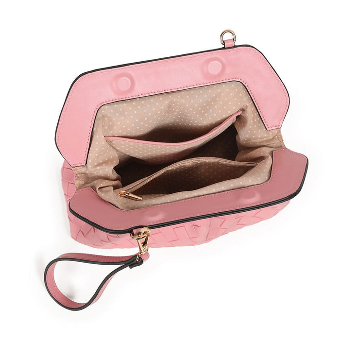 Indi flettet clutch - rosa
