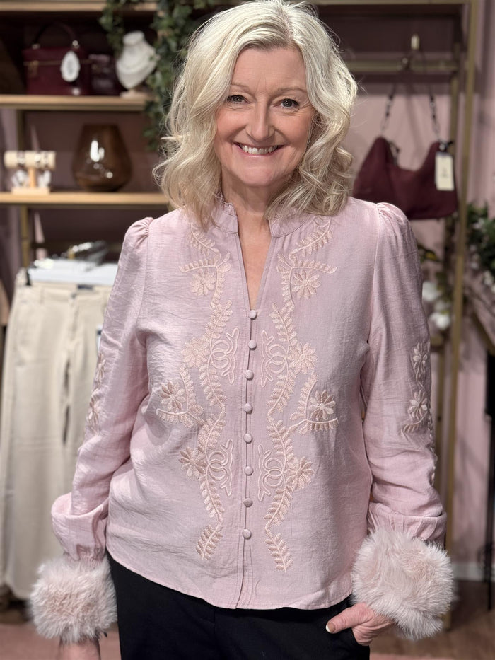 Bluse Vanessa Emb Rose