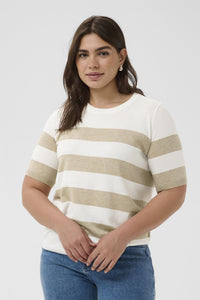 KClizzy Striped Pullover Chalk/Feather Grey