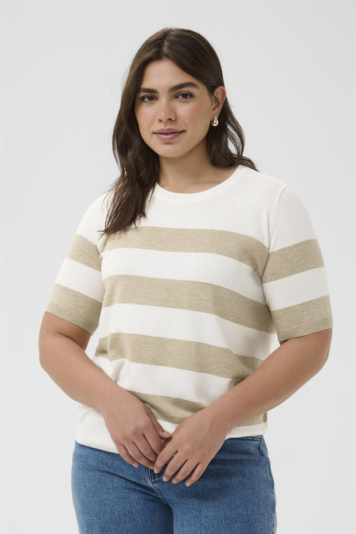 KClizzy Striped Pullover Chalk/Feather Grey
