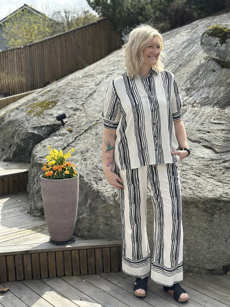 Skjorte Sort/Offwhite