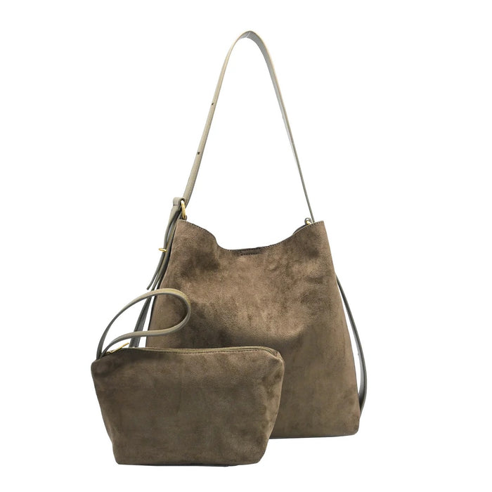 Karoline Bucketbag - Olivengrønn