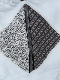 Skjerf Lite Viskose Half/Half Black/Brown