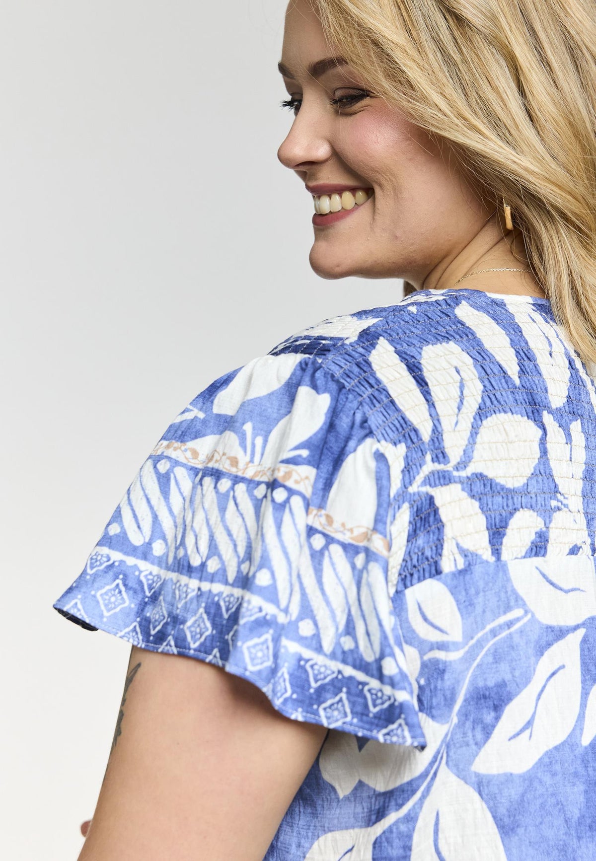 GJuliana Blouse Blue/Offwhite