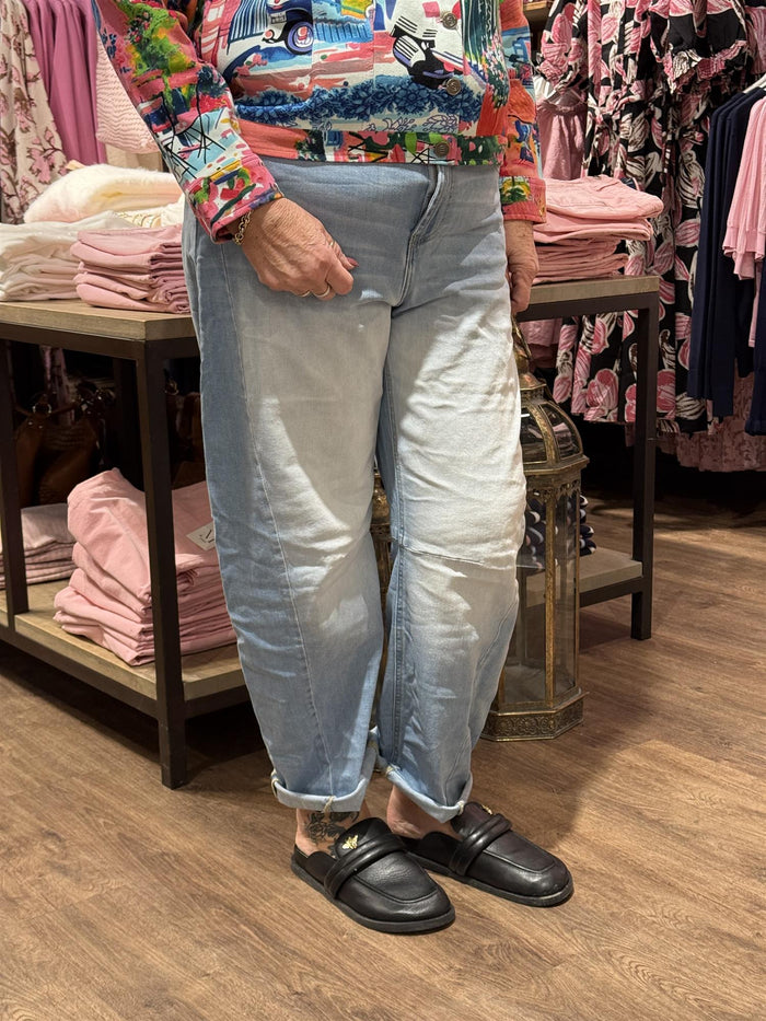 Barrel Jeans Lys Blå