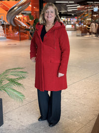 Kåpe m Hette/vannavvisende Rød