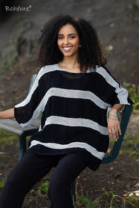 Top Kort Sort Print