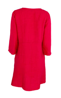 Kjole Flower Lin, Rose Red