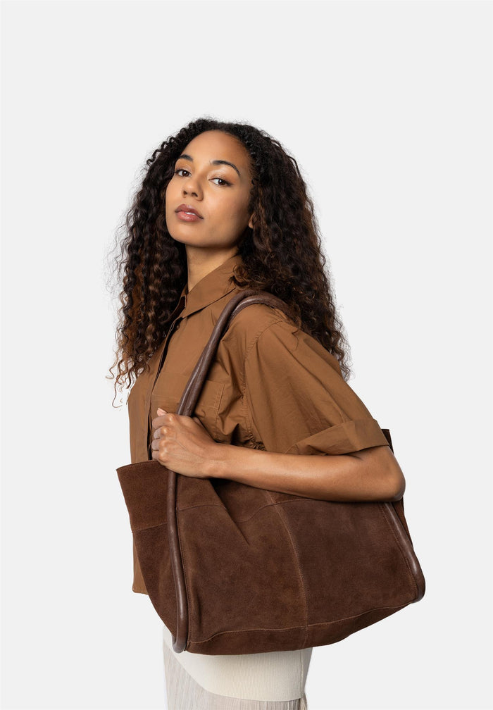 Veske Meno Suede Woodsmoke