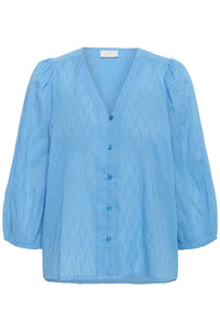 KAgabriela V-Neck Shirt Azure Blue