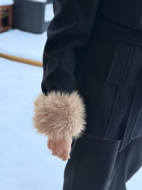 Fuskpels Mansjetter Beige