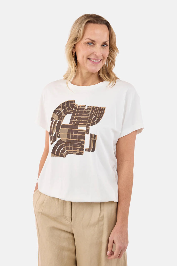 T-skjorte Strikk Coffee Brown