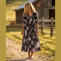 ROSE LACE DRESS 3/4 SL
