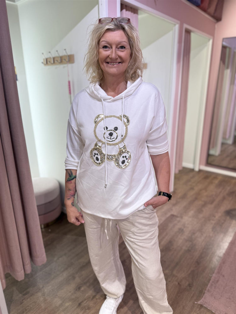 Genser College Bear White